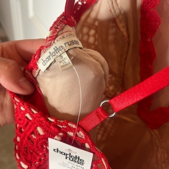 New Charlotte Russe Lace Mini Dress small - Picture 4 of 5